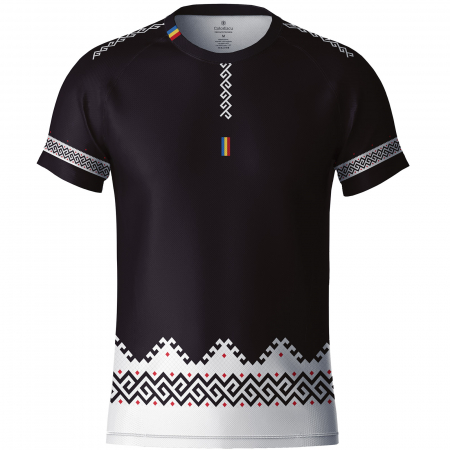 Tricou Simbol România, material tehnic sport, bărbat, culoare neagră, CS24 [0]