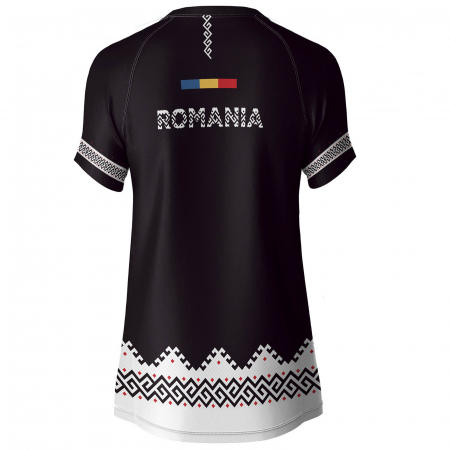 Tricou Simbol România, material tehnic sport, damă, culoare neagră, CS25 [1]