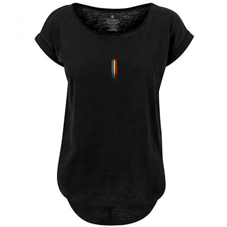 Tricouri cu motive tradiționale - Tricou Simbol Suflet Românesc, damă, culoare neagră, CIR136