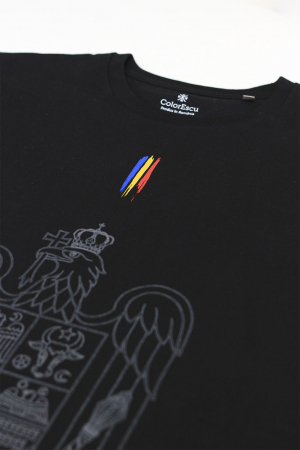 Tricou Stemă România, culoare neagră, CRP105 [2]