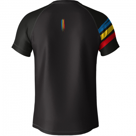 Tricou România Stemă, material tehnic sport, bărbat, culoare neagră, CS38 [1]