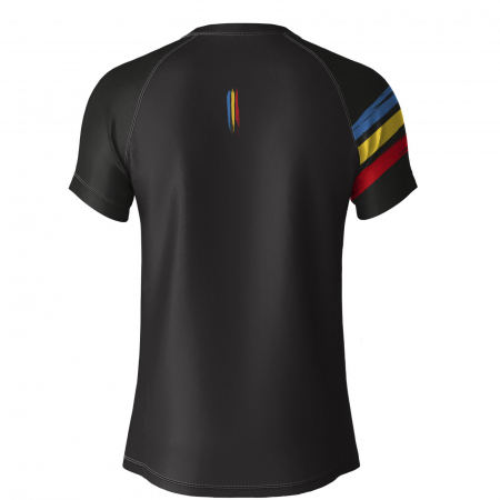 Tricou Stemă România, material tehnic sport, damă, culoare neagră, CS43 [1]
