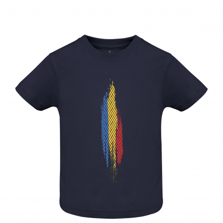 Îmbrăcăminte România - Tricou Suflet românesc, copii, culoare bleumarin CRP117