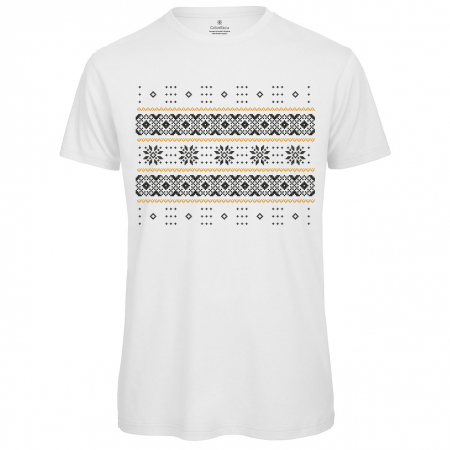 Tricouri cu motive tradiționale - Tricou Tradițional, bărbat, culoare albă, CRP110