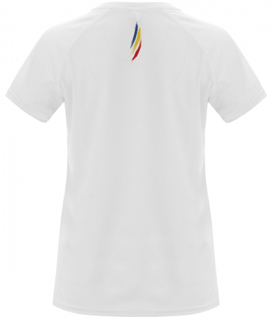 Tricou Tricolor România, material tehnic sport, damă, culoare albă, CS20 [2]