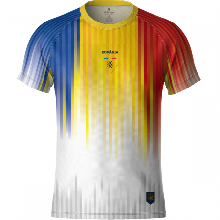 Tricou Tricolor România, material tehnic sport, bărbat, culoare albă, CS22 [0]