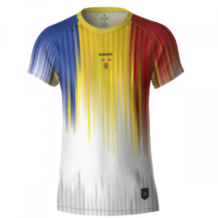 Tricou Tricolor România, material tehnic sport, damă, culoare albă, CS23 [0]
