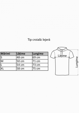Tricou Vremuri Noi, guler înalt, unisex, culoare denim, CRP112 [4]