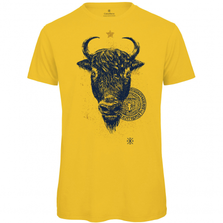 Tricouri bărbați - Tricou Zimbru de România, culoare galbenă, CRP41