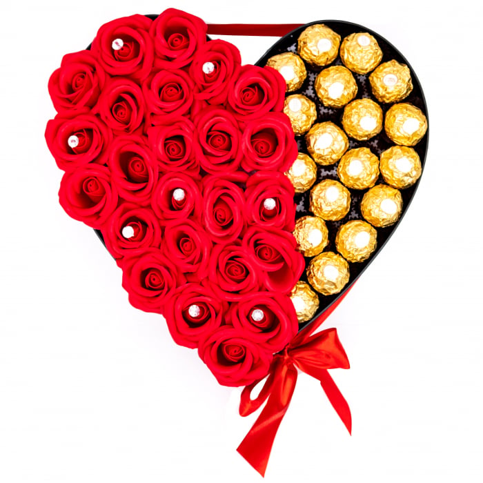 Aranjament Floral Red Ferrero Rocher Love [3]