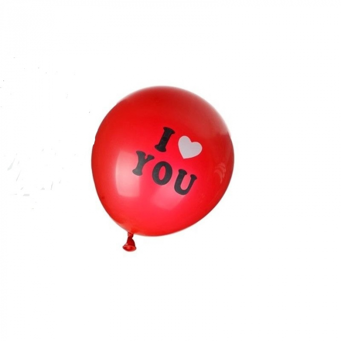Buchet 7 Baloane Rosii + Balon Inima "I Love You" [2]