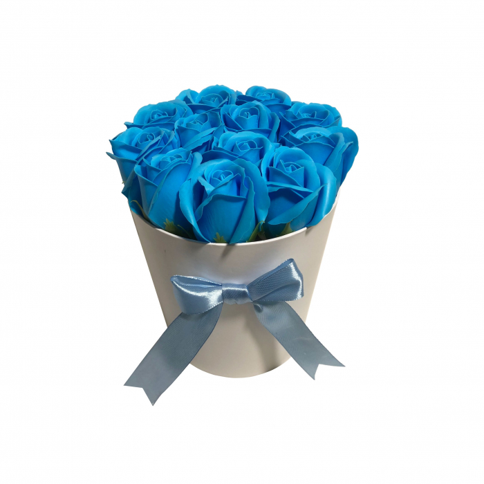 Trandafiri Bleu In Cutie Rotunda [1]