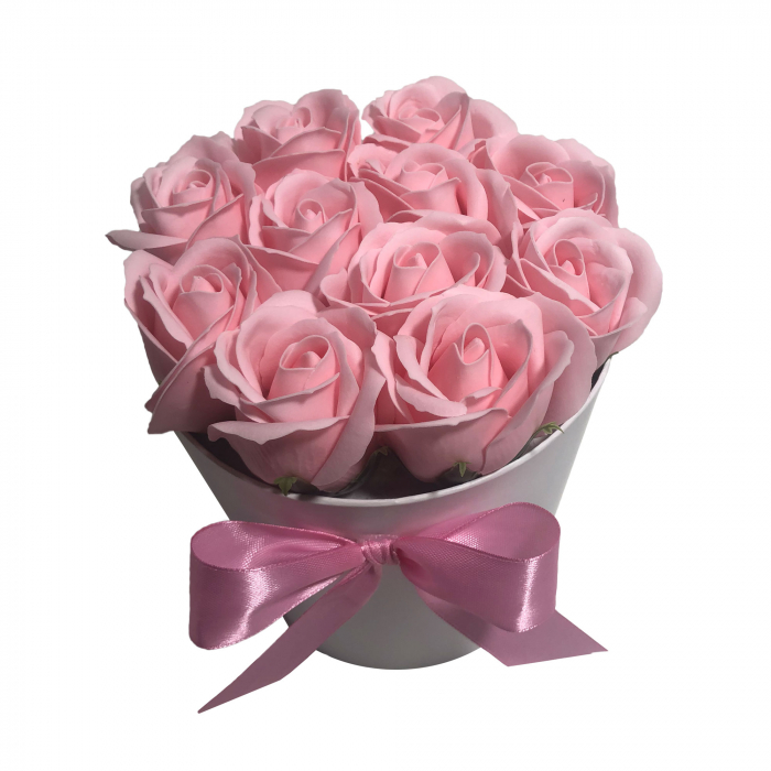 Trandafiri Pink In Cutie Rotunda [3]