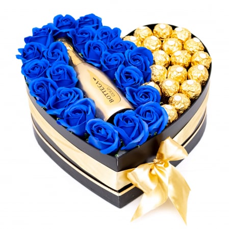 Aranjament Floral Bottega Blue And Ferrero [0]