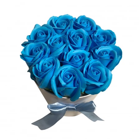 Trandafiri Bleu In Cutie Rotunda [1]