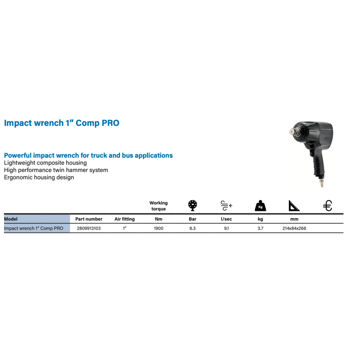 ABAC Impact wrench 1” Comp PRO - 486 EURO FARA TVA [2]