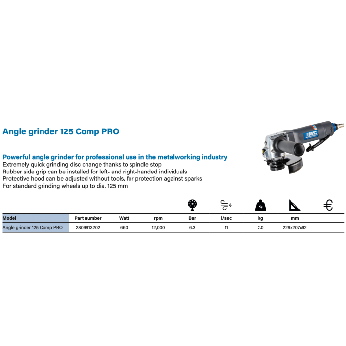 ABAC Angle grinder 125 Comp PRO  -  292  EURO FARA TVA [2]