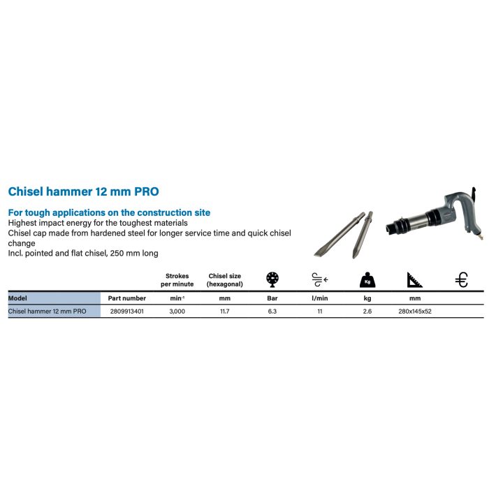 ABAC Chisel hammer 12 mm PRO [2]