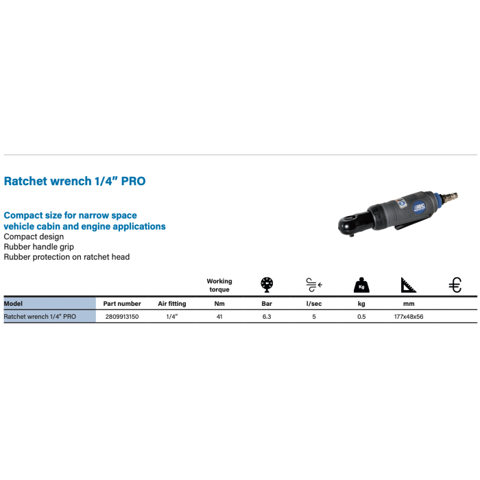 ABAC Ratchet wrench 1/4 "PRO - 80 EURO FAR TVA [2]