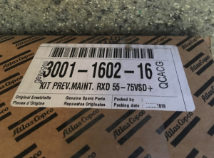Piese de schimb compresoare - 3001160216 KIT PREV MAINT RXD 55-75VSD+ 8000 h - 632 EURO FARA TVA