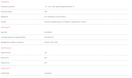 Convertizor de frecventa  CV50‐220‐4F– 22 KW 45 A - 1595 EURO FARA TVA [3]
