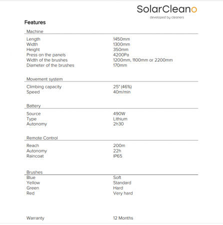 SolarCleano F1 SOLAR PANEL CLEANING ROBOT [1]