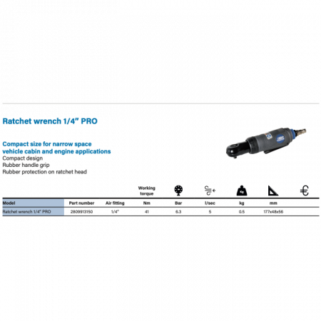 ABAC Ratchet wrench 1/4 "PRO - 80 EURO FAR TVA [1]