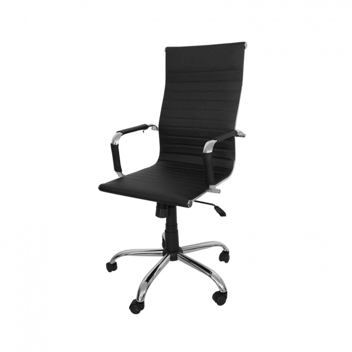 Scaun de birou ODESSA, cu brate, ajustabil,piele ecologica, Negru [3]