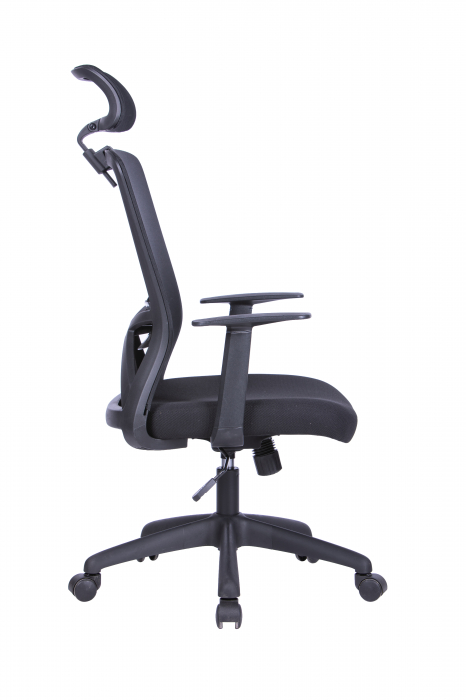 Scaun ergonomic de birou LOCO Mesh/Textil, Negru [3]