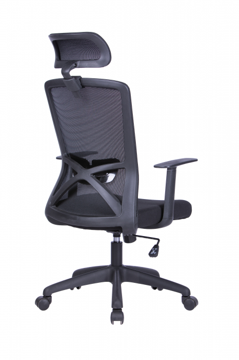 Scaun ergonomic de birou LOCO Mesh/Textil, Negru [5]