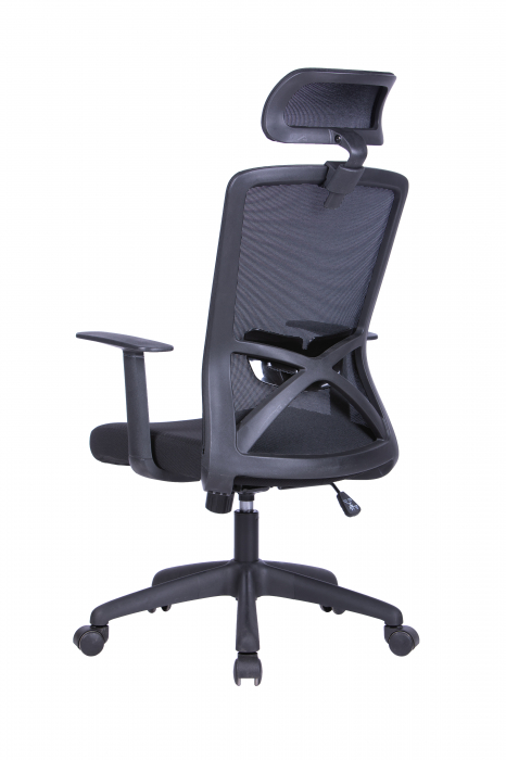 Scaun ergonomic de birou LOCO Mesh/Textil, Negru [6]