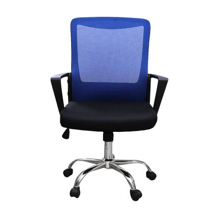Scaun de birou ergonomic CANNES, mesh, negru/albastru [2]