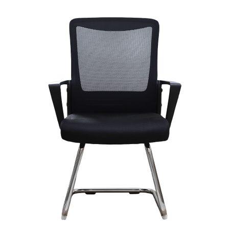 Scaun conferinta/vizitator CANNES CF, mesh, negru [2]
