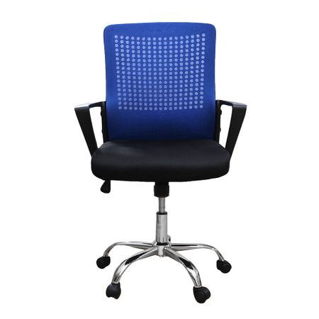 Scaun de birou ergonomic HEXI, mesh, negru/albastru [2]
