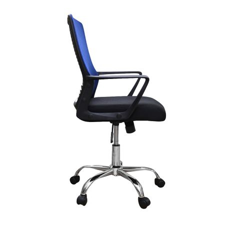 Scaun de birou ergonomic HEXI, mesh, negru/albastru [3]