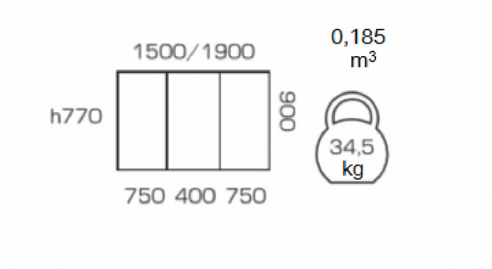 Masa de bucatarie extensibila GREMY, 150(190)*90 cm, Nut [3]