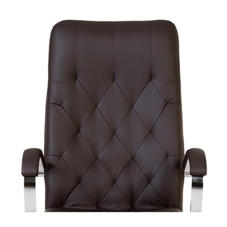 Scaun de birou HAVANA STEEL CHROME, mecanism Multiblock, Brun inchis, piele ecologica [3]