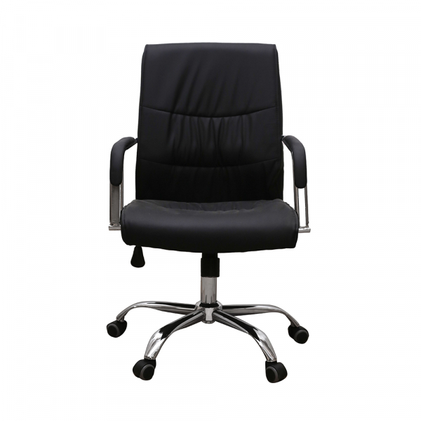 Scaun de birou HEDO, piele ecologica, Negru [2]