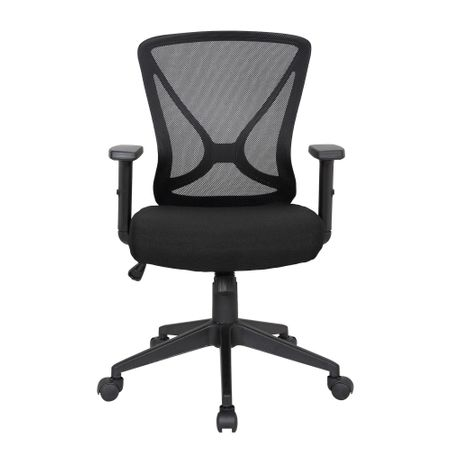 Scaun de birou ergonomic RENIS, Negru, Mesh/Textil [2]