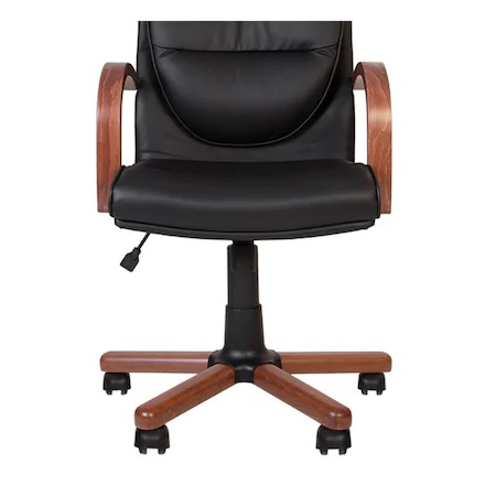 Set 2 scaune directoriale EXONIA EXTRA, brate din lemn, piele naturala, negru [4]