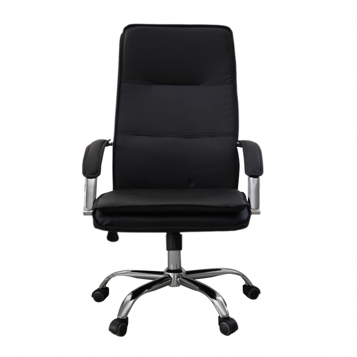 Scaun directorial CLARK, piele ecologica, Negru [2]