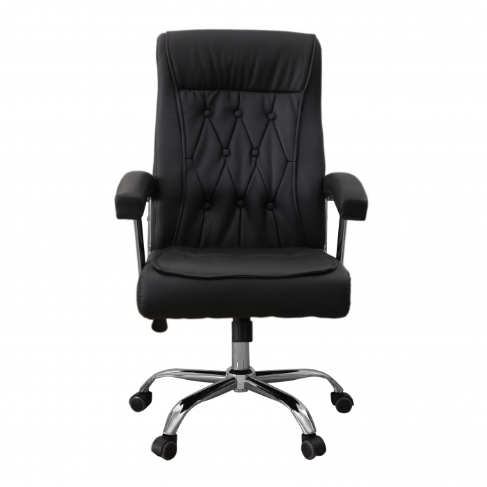 Scaun directorial HEVIS, piele ecologica, Negru [2]