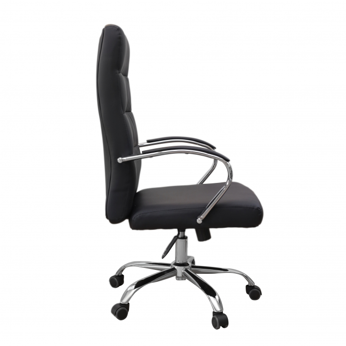 Scaun directorial CARDANO, piele ecologica, negru [3]