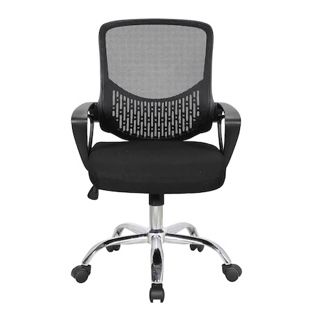 Scaun de birou ergonomic GRAVO, Negru, Mesh/Textil [2]