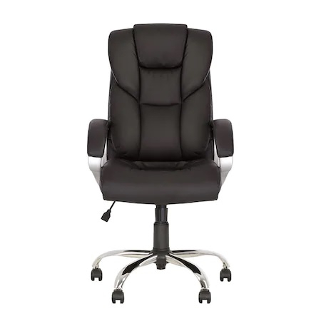 Scaun directorial DIVINO, piele ecologica, negru [2]