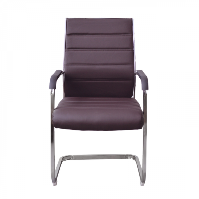 Scaun de vizitator ergonomic OMO CF, Maro piele ecologica [3]