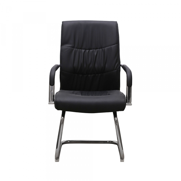 Set 2 scaune de vizitator HEDO CF, piele ecologica, negru [3]