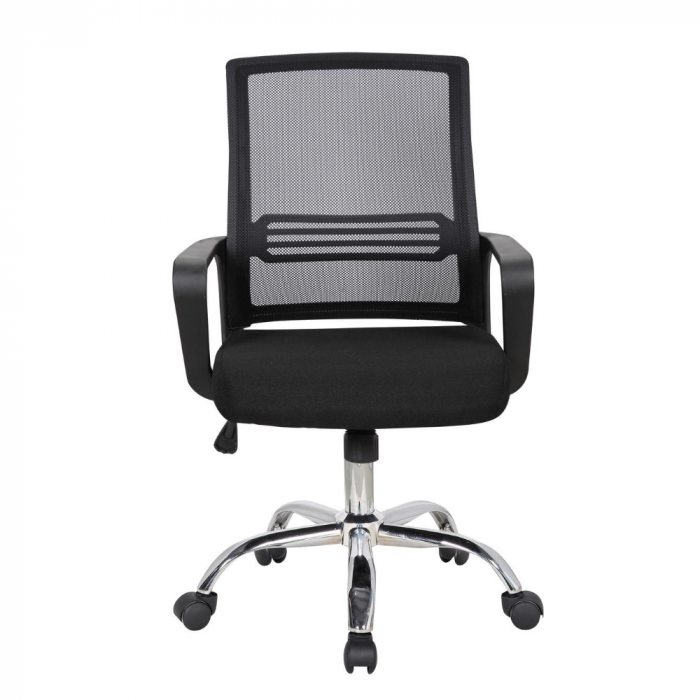 Scaun de birou ergonomic ZELENS, mesh/textil, Negru [3]