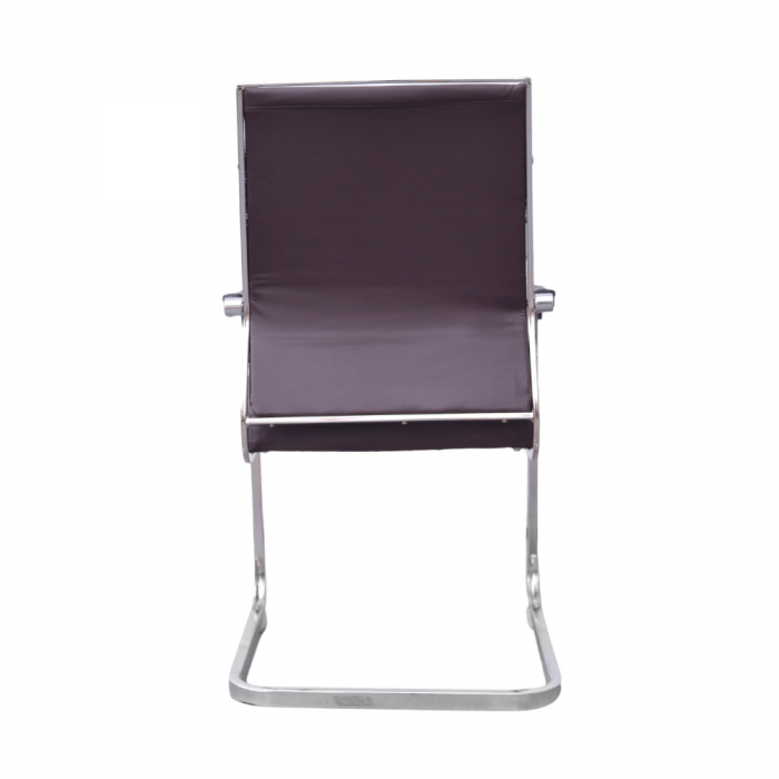 Scaun de vizitator ergonomic OMO CF, Maro piele ecologica [4]