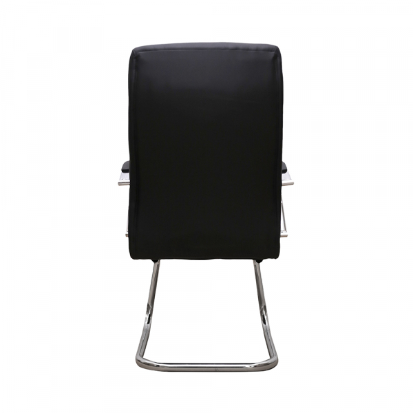 Set 2 scaune de vizitator HEDO CF, piele ecologica, Negru [5]